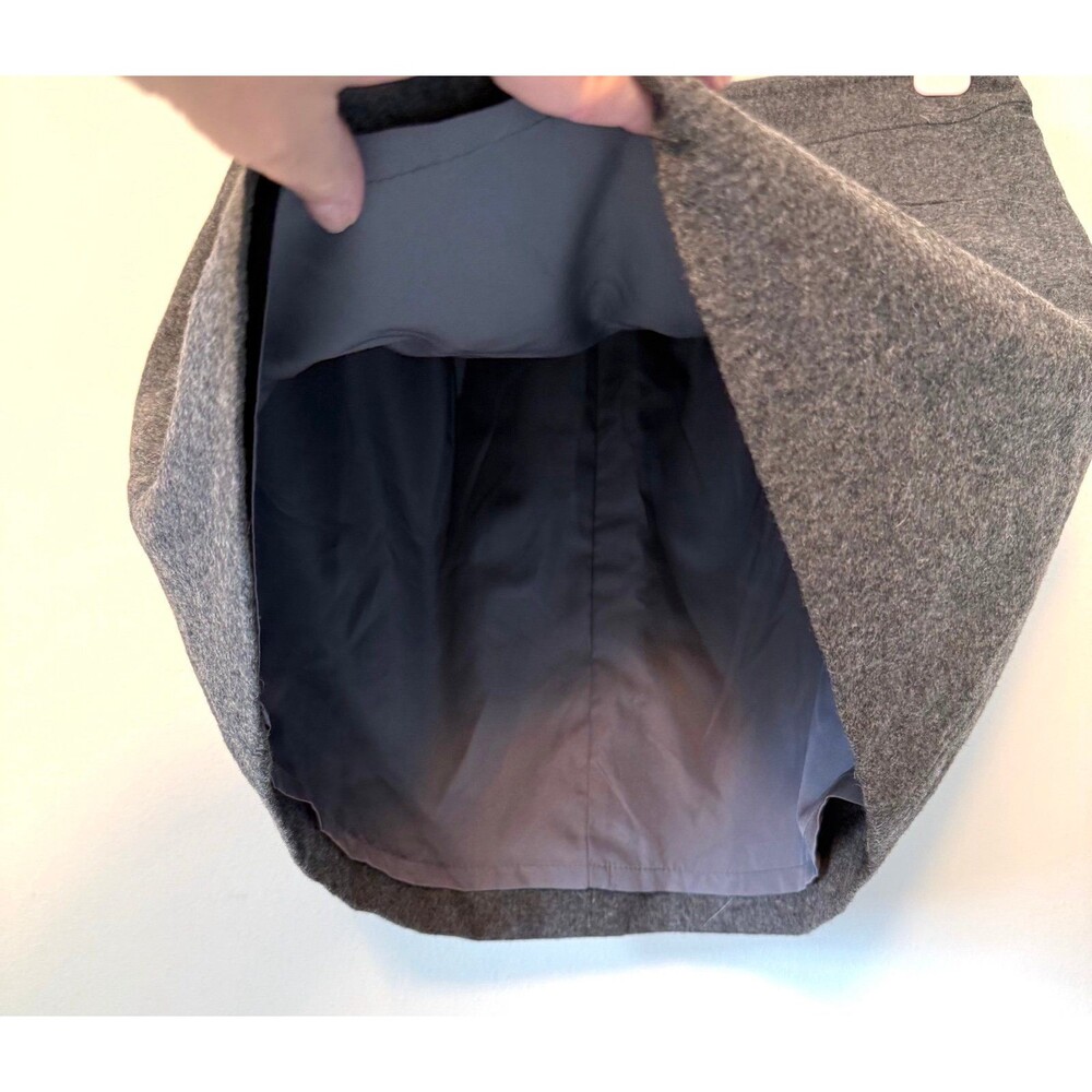 Grey Wool Madewell Mini Skirt, Madewell Skirt - Picture 4 of 6